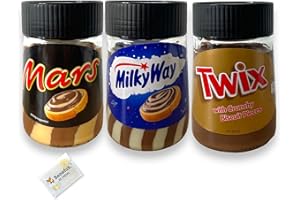 Brotaufstrich Probierpaket Mars Twix Milkyway 3x 350g + gratis Benefux. Erfrischungstuch