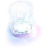Set of 4 2 oz Light-Up Flashing Shot Glasses with Multi-Color LED Lights