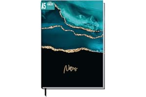 Carnet de notes A5 quadrillé "turquoise brillante" de Trendstuff by Häfft - 124 pages, 62 feuilles - idéal comme journal intime, livre d'idées, cahier d'écriture - durable & respectueux au climat