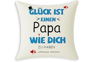 mosayt Geschenk für Vater Kissenbezug 45x45 cm 1 Stück Geschenke zum Vatertag Geburtstag Thanksgiving Day Papa Father Sofakissen Dekokissen Deko für Wohnzimmer (ohne Kissenfüllung)