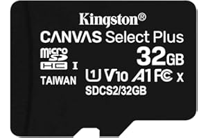 Kingston Canvas Select Plus SDCS2/32GB-3P1A Scheda microSD Classe 10, Multipack con 3 Schede, Adattatore SD Incluso, 32 GB