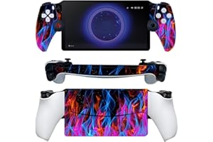 ROIPIN PS5 Playstation Portal Controller Skin Vinyl Decal Playstation 5 Portal Skins Protective Accessories for PS5 Portal (Tri-color Flame)