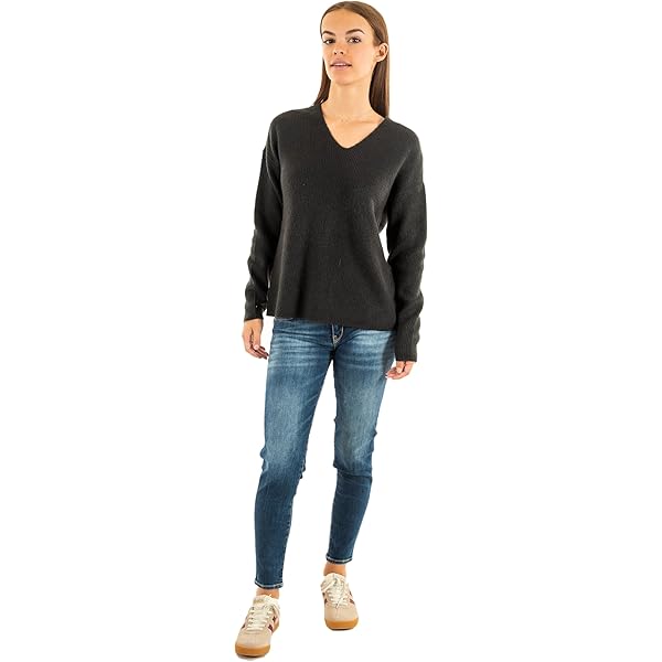 JFAN Dameswintertrui Warm Chic en Elegant Dames Trui met Lange Mouwen Oversized Gebreide Trui met Col(Kaki,L