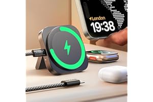 ‎LISEN LISEN Stacja ładująca do Apple Watch i iPhone [Super Przenośna]Magsafe ładowarka, podróżna bezprzewodowa ładowarka do iPhone Magsafe Stand 2024 New iPhone Apple
