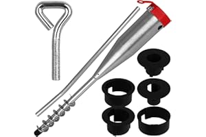 TW24 Sonnenschirmständer Metall Schirmständer Bodenhülse Schirmhalter Einschraubhülse Erdspieß