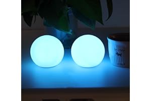 YESIE 2Packs Floating Pool Lights,Rechargeable 3-Inch LED Orb Lamp,150 Degree F Duable Material,Bathtub Accessories,16 Colors,Remote Control,3 Timers,Fortune Teller Ball, Hot Tub Light 7.62 cm