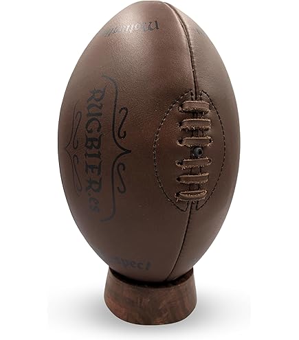 Pallone Football Americano ALL SPORT VINTAGE - Pelle Di Vacchetta, Cucito A Mano, Stile Retro - Foto 8