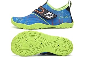 SAGUARO Badeschuhe Kinder Wasserschuhe Schwimmschuhe Jungen Mädchen Aquaschuhe Strandschuhe rutschfest Neoprenschuhe Surfschuhe Atmungsaktiv Wassersportschuhe Tauchschuhe Gr.24-36