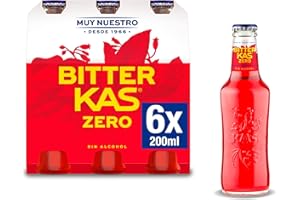 Bitter KAS Zero - Refresco Amargo Sin Azúcar y Sin Alcohol - Pack de 6 x 200ml