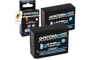PATONA 2X Platinum Bateria NP-W126S Compatible con Fujifilm FinePix HS30EXR, HS33EXR, HS50EXR, X-T20, X-H1