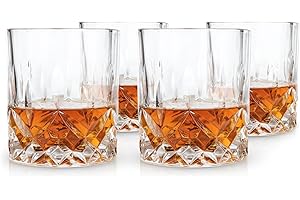 Viski 5832 - Bicchieri in cristallo Admiral, confezione da 4 bicchieri da bere senza piombo, 255 ml, trasparente