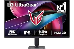 LG 27G411A-B - Monitor Gaming Ultragear, 27'', IPS, FHD (1920 x 1080), 144 (O/C) Hz, 1 ms, HDR10, NVIDIA G-Sync, FreeSync