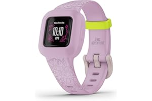 Garmin vívofit Jr.3, Fitness Tracker for Kids, Includes Interactive App Experience, Swim-Friendly, Up To 1-year Battery Life, Adjustable watch band, Pink