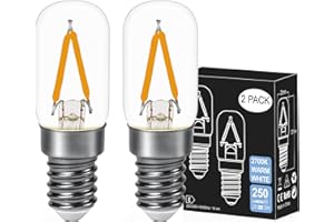 DSLebeen E14 LED Warmweiss Glühbirne Kühlschranklampe 2W 250LM Ersatz Glühlampe 25W, 2700K Mini LED Birnen für Nachtlicht, Salzlampe, Kronleuchter Nicht Dimmbar 230V AC 2 Stück