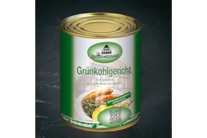 DIE AMMERLÄNDER SCHINKENDIELE Grünkohlgericht mit Pinkelwurst | Kasseler und Kochwurst | In 800g Dose | Herzhaftes Essen für Genussliebhaber | Perfekt für schnelle und schmackhafte Mahlzeiten