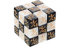 LEOEASIY 24 Stücke Magic Würfel,Gezinkte Würfel,Magic The Gathering Würfel,Würfel Zähler,Magic The Gathering Zubehör,Kartenspiel Zubehör,Würfel Cube Loyalität Würfel Kompatibel mit MTG,2 Farben
