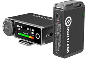 HOLLYVIEW Hollyland Lark Max Wireless Lavalier Microphone System(1TX+1RX，No Charging Case), Professional ENC, Studio Quality Audio, Compatible with DSLR Camera, iPhone, Android, PC-Black
