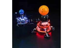 BRICKBLING Zestaw świateł LED do Lego 42179 Planet Earth and Moon in Orbit Building Set (nie Lego), zestaw oświetlenia dekoracyjnego do Lego Technic Słońce, Ziemia, Księżyc, zestaw do zabawy, kreatywne zabawki