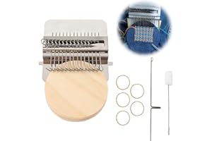 PLPLAAOO Stopfmaschine,Mini-Stopfmaschine, Speedweve-Webwerkzeug, schnelle Mini-Stopfmaschine zum Ausbessern, Webstuhl-Kit für Anfänger, Jeans reparieren, Löcher reparieren, schöne Webkunst(14Haken), Stop