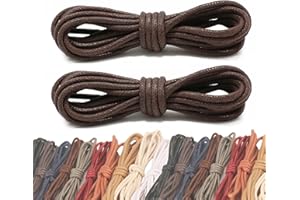 GOODSALEOK Cordones de cera de algodón para zapatos de cuero 2,5 mm finos Oxford Business Cordones Ropa formal para hombres y mujeres