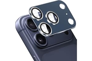 Locofun Pellicola Fotocamera per iPhone 17 Pro Max,Anti Graffio Camera Vetro Temperato Protezione Lente Pellicola,Telaio Alluminio Durezza 9H Vetro Temperato Protezione Fotocamera,Blu