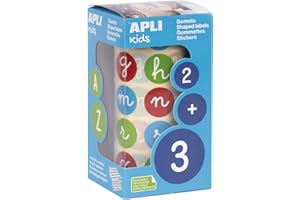 APLI Kids 16798 Gomets Abc Minusc Colores Rem, 20,0 Mm , color/modelo surtido