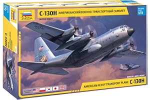 Zvezda 530007321 1:72 C-130 H Hercules - Kit di costruzione in plastica, per assemblaggio, riproduzione dettagliata, Multicolore