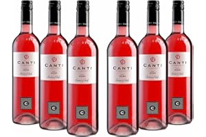 Canti - Rosé Italien Sec 11,5%, Mélange de Cépage Sélectionnés, Goût Fruité et Notes Douces Délicates, 6x750 ml