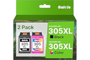 Salols 305XL Ink Cartridges Replacement for HP 305 Ink Cartridges Black and Colour for HP305 XL for HP DeskJet 2820E 2810E 2700 2710e 2720e 4120e 2721e Plus 4100 4120 Envy 6020e 6032e Pro 6430,2-Pack