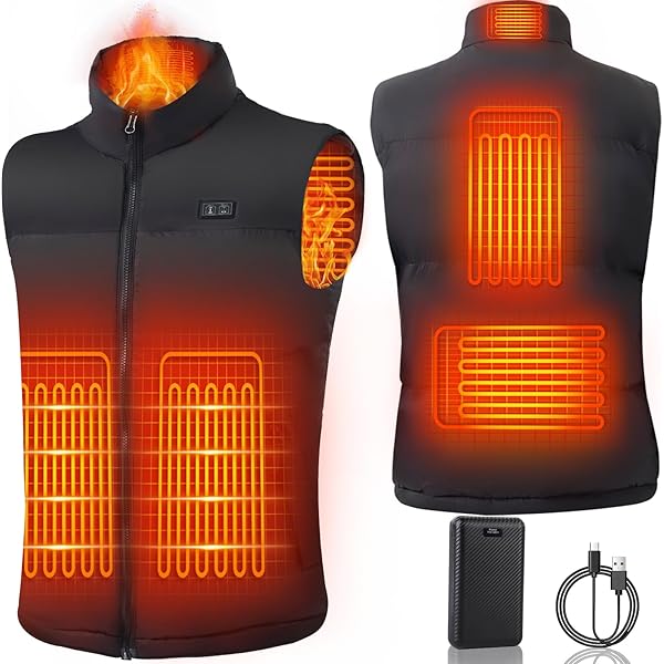 Gilet Riscaldato Uomo/Donna Con Batteria - 3 Livelli Calore, Impermeabile, Per Outdoor E Lavoro