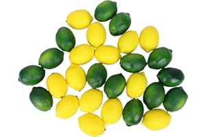 Hausdec 28Pcs/Set Artificial Lemons and Fruits Decorative Faux Fruits Artificial Decorations Kitchen