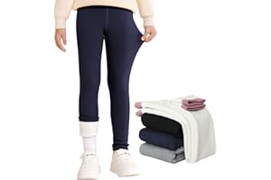 zffriction Thermoleggings Mädchen Baumwolle Dicke Gefütterte Thermo Leggings Kinder Warm Winter Lange Hosen Größe 110-170
