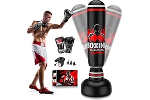 IMAYCC Sac de frappe debout pour adultes et adolescents, amélioré, 180 cm, en PVC, sac de frappe pour débutants (hommes et femmes), sac de punching pour sac de kickboxing pour Muay Thai, MMA, entraînement de