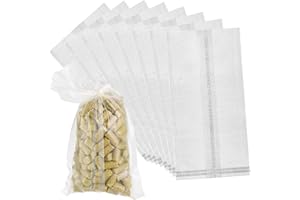 Prmape 100 Piezas Bolsas PVA, Bolsas Hidrosolubles, PVA Bags for Carp Fishing, Bolsa de Cebo PVA para la Pesca con Cebo Sólido Accesorios de Pesca(14.5 * 7.5cm)