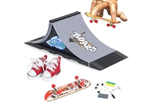 CS COSDDI Finger Skateboard Rampe Set, Mini Finger Skateboard Rampen Finger Skate Park Mini Fingerboard Skate Ramps Kit, Fingerboard Rampe FingerSkate Boarding Sporttraining für Kinder (Grey A)
