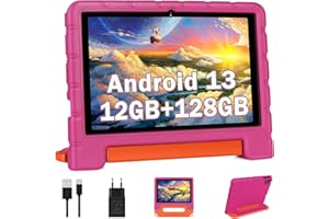 ZIOVO 2023 Newest Tablet 10 Pollici Android 13,12(6+6) GB RAM+128GB ROM(TF 1TB), Tablet Famiglia/Tablet Bambini, 5G WiFi, Octa-Core, 2.0 GHz, BT 5.0, 6000mAh, Google GMS Tablet con EVA Caso-Rosa