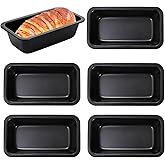 Lawei 6 Pcs Loaf Tin Non-Stick Cake Pan Carbon Steel Bread Mold for Baking Cooking