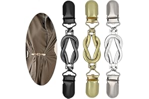 JClorix 3 Stück Vintage Pullover Clips, Cardigan Clips, Strickjacken Clips, Cinch Clip für Kleider & Hosen, Dekorative Kleiderklammern für Damen, Retro Swirl Clips Schal-Schnalle für Damen