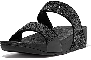 FitFlop Women's Lulu Glitter Slides, Summer Sandal - Lightweight & Comfortable with Natural Arch Support