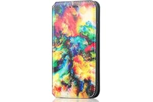 SEAHAI Funda para Xiaomi Redmi A1 / Xiaomi Redmi A2 Billetera, Diseño de Patrón de Colores Elegante, Suave PU Cuero Flip Carcasa Case con Soporte/Tapa Tarjetas/Magnética - Nubes de Colores