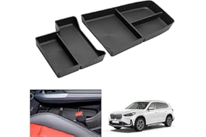 ‎GAFAT [2 Stück] GAFAT Kompatibel mit Neu BMW X1 U11 iX1 / X2 U10 iX2 2023 2024 2025 Mittelkonsole Aufbewahrungsbox, Neu X1 2023 Organizer Tray Unten die Mittelkonsole, TPE-Weichgummi, X1 U11 Zubehör