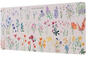 Kokonote: Tappetino Mouse Botanical Wild Flowers | Tappetino mouse XXL, base antiscivolo, 80x35 cm, 100% waterproof e con rifiniture di qualità, tappetino mouse grande, tappetino mouse gaming