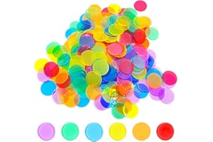 JEYORZY 100 Pcs loto bingo Jetons, Bingo Jetons, Counting Chip en Plastique Colorém, Marqueur Bingo, Loto Jeton, pour Jeu Éducatif pour Enfants et Accessoire Pratique de Stockage, Couleurs mélangées