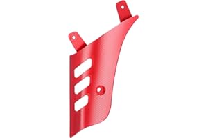 OUKENS Schwingenabdeckung, Aluminiumlegierung Schwingenschutz Autocycle Zubehör Passend für VESPA GTS 125 200 300 2013-2020(Ein Rot)