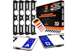 ‎GENMAG GENMAG® Kennzeichenhalter Rahmenlos [Legal & Universal] Nummernschildhalterung Auto | Rahmenlose Kennzeichenhalter für Autos | Kennzeichenhalterung Rahmenlos | Nummernschildhalter für 2 Kennzeichen