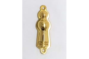 INFINITY DECOR Keyhole Swing Cover Lady Escutcheon Brass, Nickel & Antique Finishes (Polished Brass)