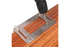 BestAlice Maschera per Localizzazione Fori per Armadietto, Guida per Trapano per Perni per Mensola per Fori Dritti, Maschera per Localizzazione Fori per Maniglia per la Lavorazione del Legno Modello D