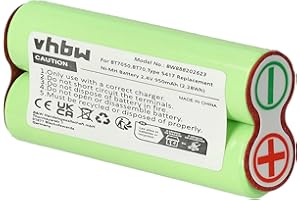 vhbw Akku kompatibel mit Braun BT5090, BT70, BT7050, Cruzer 6, Series 7 Rasierer Haarschneider (950mAh, 2,4V, NiMH)