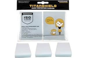 TitanShield Fundas protectoras para cartas coleccionables Yu-Gi-Oh, Cardfight, tamaño pequeño japonés, 150 unidades