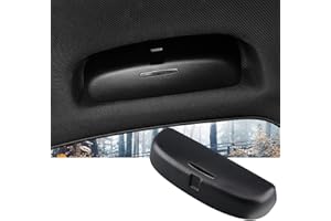 SKTU Porta Occhiali da Sole per BMW Serie 1, 3, 5, 7, X1, X3, X5, X7, Custodia per Occhiali, Custodia per Auto, Interno (Nero)